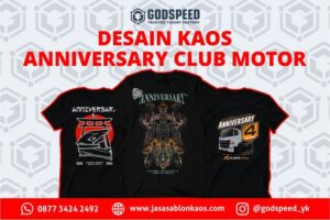 Desain Kaos Anniversary Club Motor